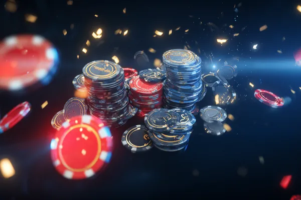 A man focused on his laptop with live stats in the background, highlighting the dedicated sports and gaming features of the OKTK mobile app.